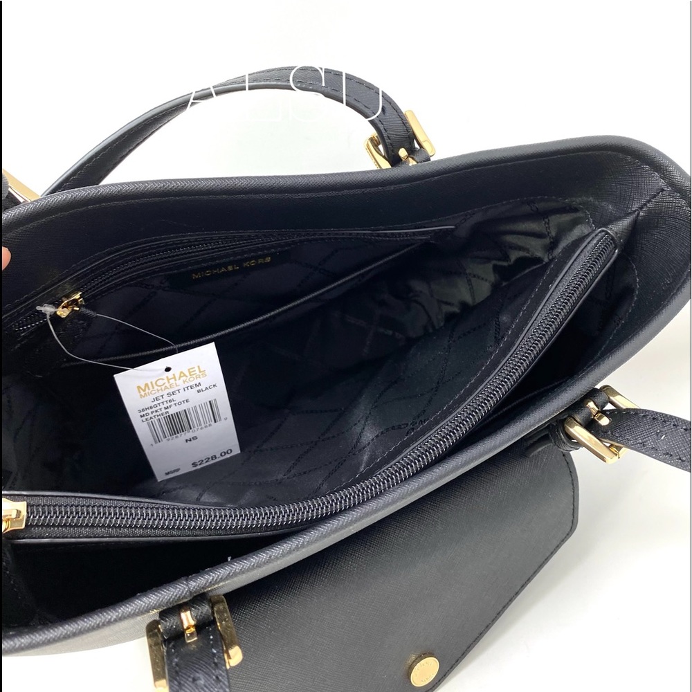 Michael Kors Medium Tote MF PKT Leather Black W - Picture 7 of 8